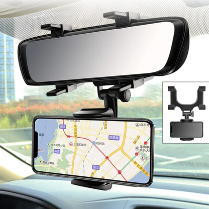 Rearview Mirror 360° Rotatable Phone Holder