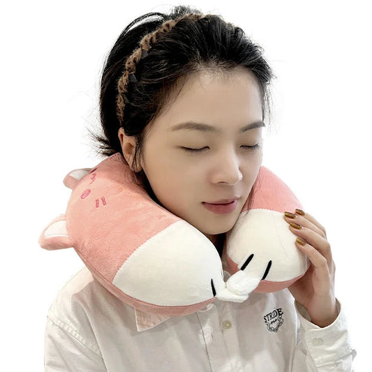 Cute Cat U‑Shaped Neck Pillow