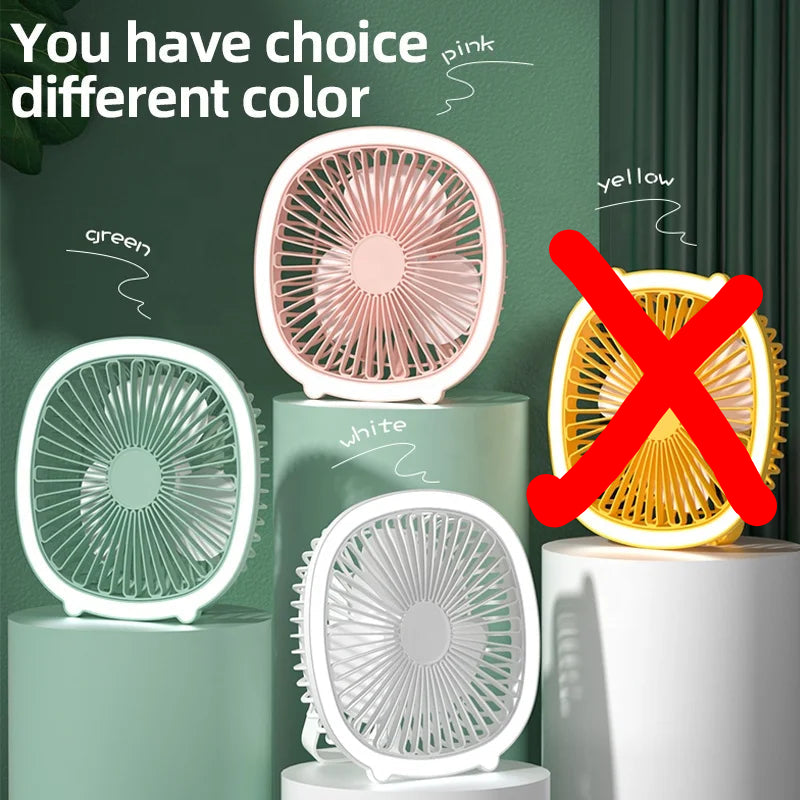 Rechargeable LED 3-Speed Fan