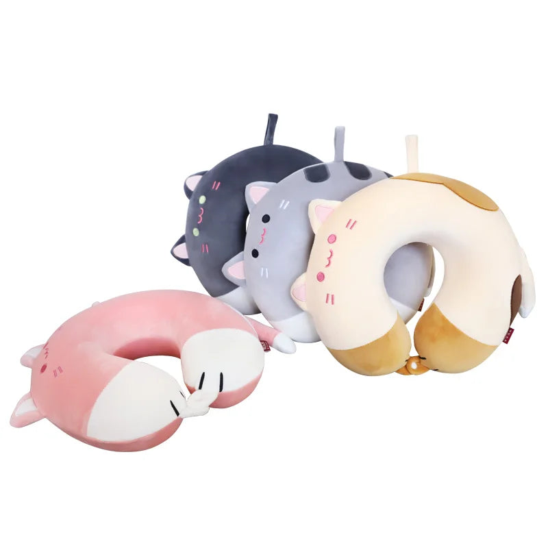 Cute Cat U‑Shaped Neck Pillow