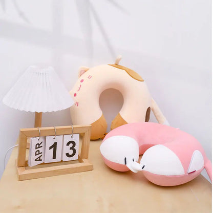 Cute Cat U‑Shaped Neck Pillow
