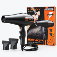 2400W hair dryer with 2 nozzles and its box