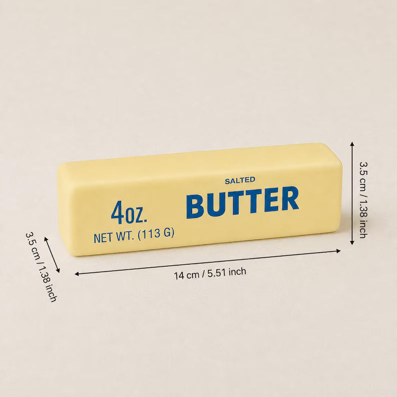 Butter stick squishy size guide