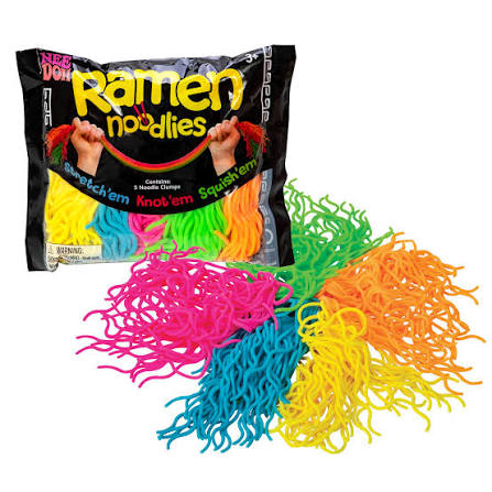 NeeDoh Ramen Noodlies – 5 Stretchy Noodle Clumps