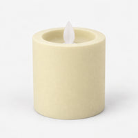 Ivory white 7.5 cm LED pillar candle switched off