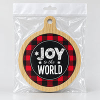 Joy to the World coaster in a clear bag