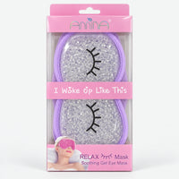 Lavender gel eye mask in its window box