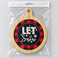 Let It Snow coaster in a clear bag