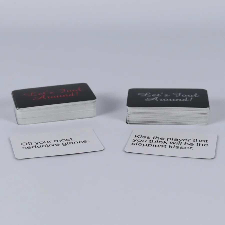 Let's Fool Around! card decks and sample cards