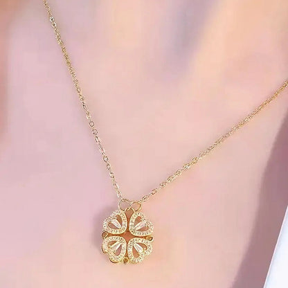 Transforming Heart Clover Necklace