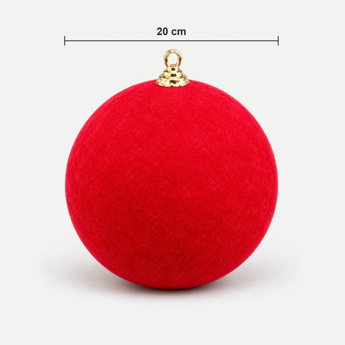 Red velvet Christmas ball size: 20 cm wide