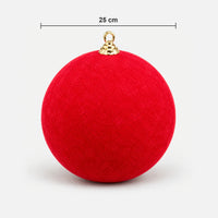 Red velvet Christmas ball size: 25 cm wide