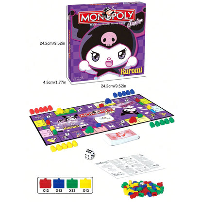 Monopoly Junior Kuromi box, board and pieces, box size 24.2 x 24.2 x 4.5 cm