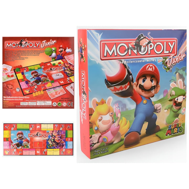 Monopoly Junior Super Mario kids board game box and board