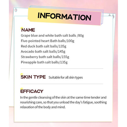 Bath bombs gift set contents and weights