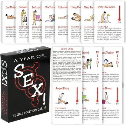 A Year of Sex! Sexual Position Card Game for Couples