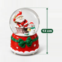 Santa chimney Christmas crystal ball measuring 13 cm high