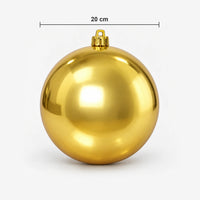Shiny gold Christmas ball size: 20 cm wide