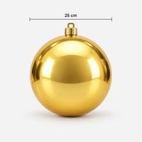 Shiny gold Christmas ball size: 25 cm wide