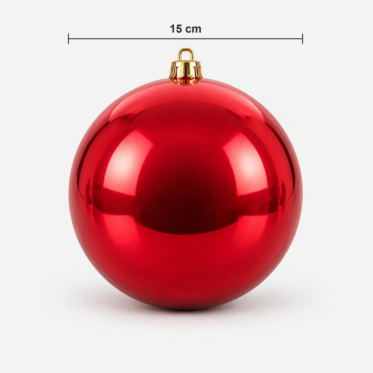 Shiny red Christmas ball size: 15 cm wide
