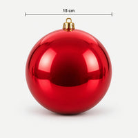 Shiny red Christmas ball size: 15 cm wide