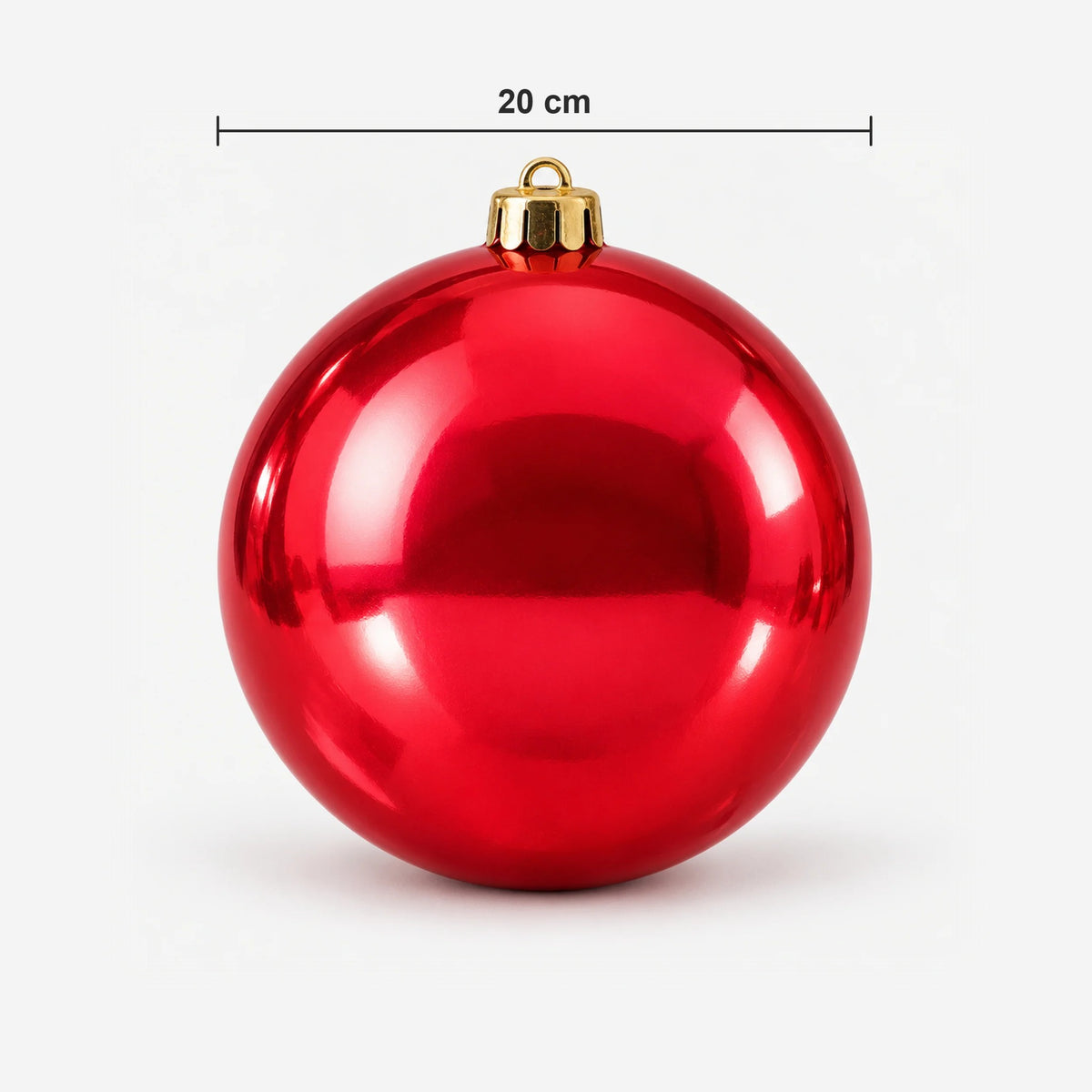 Shiny red Christmas ball size: 20 cm wide