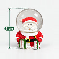 Santa with gifts Christmas snow globe measuring 8 cm high