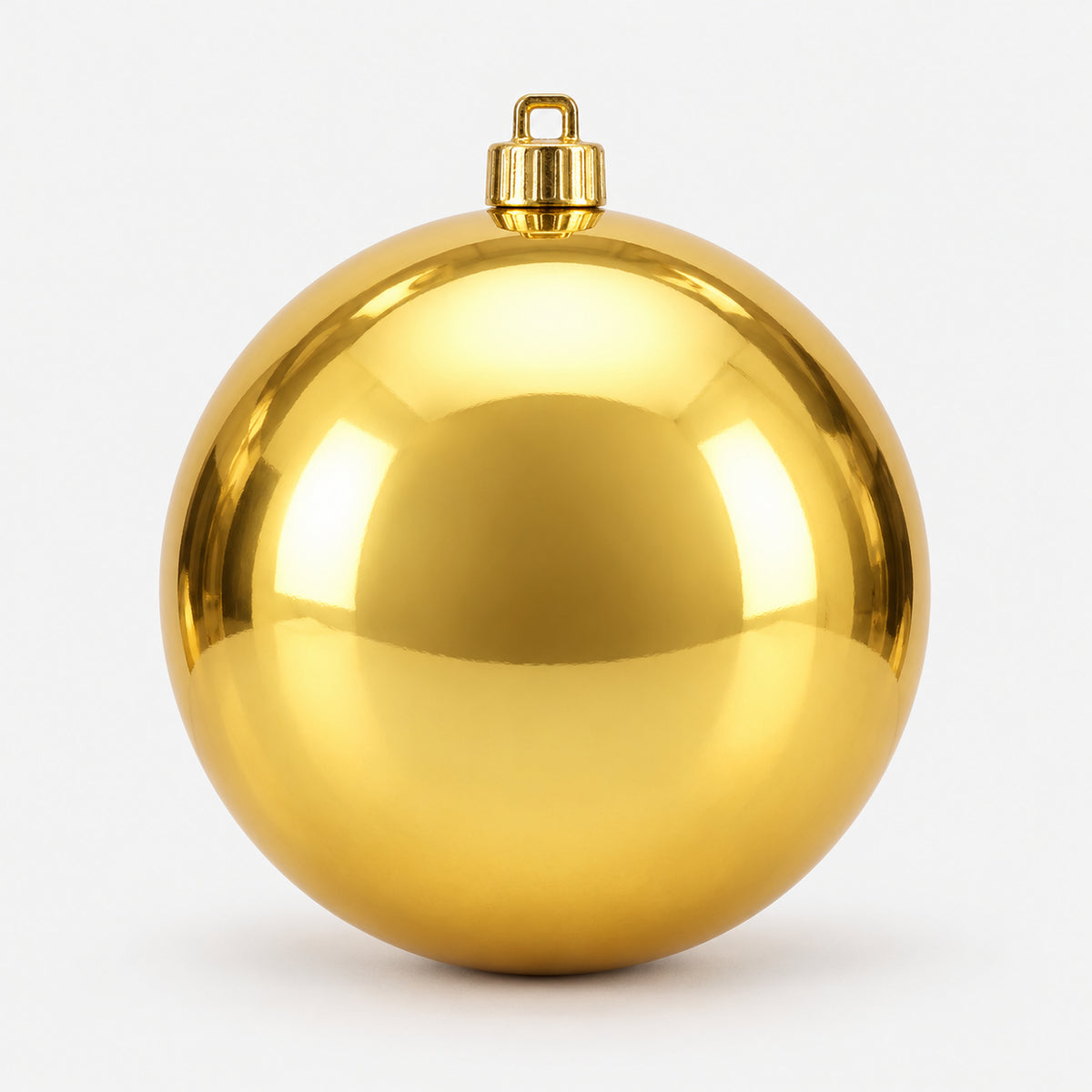 Large shiny gold Christmas ball, 25 cm