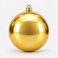 Large shiny gold Christmas ball, 25 cm