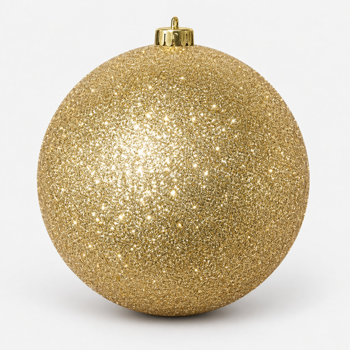 Gold glitter Christmas ball, 20 cm