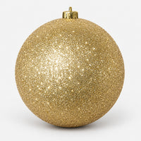 Gold glitter Christmas ball, 20 cm