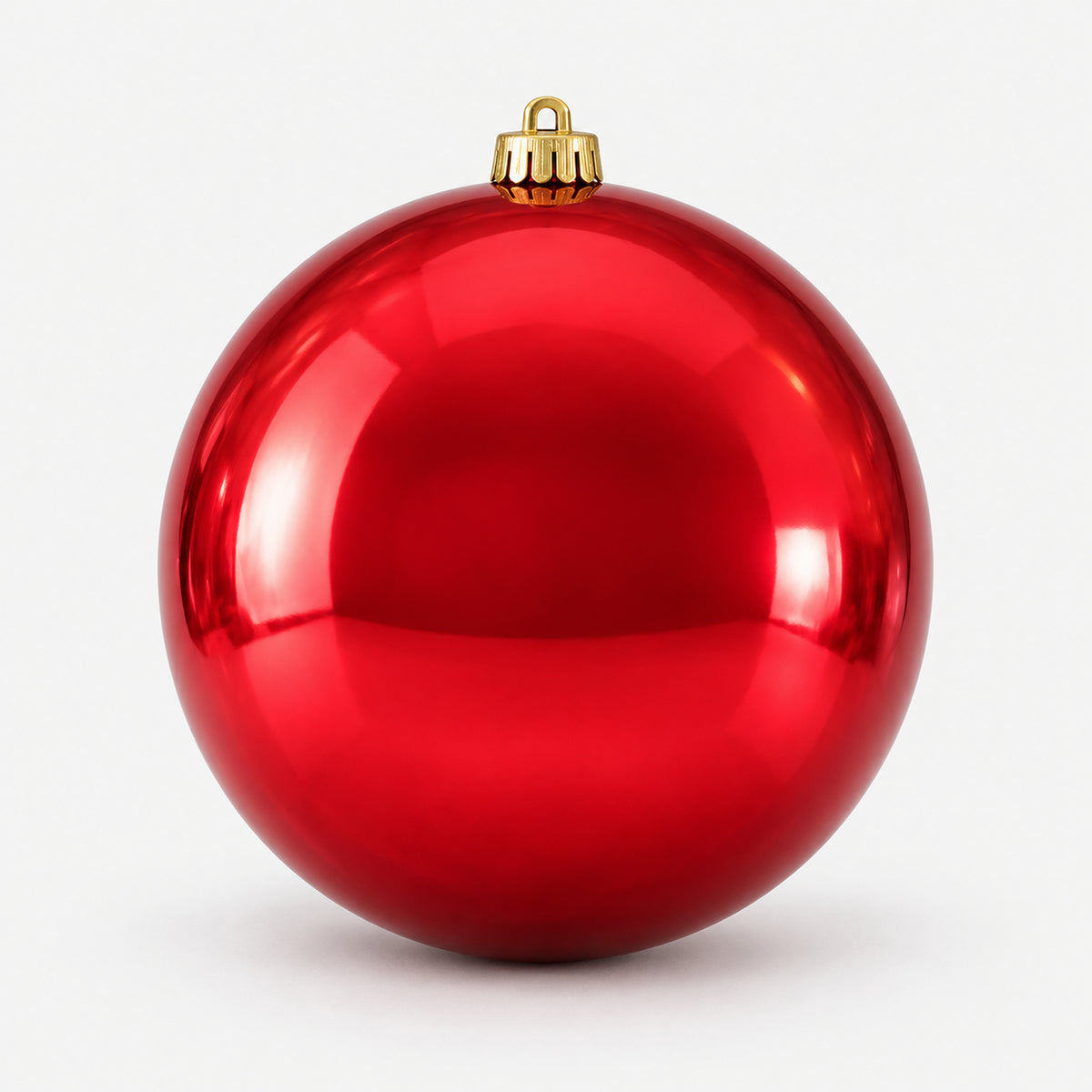 Large shiny red Christmas ball, 25 cm