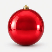 Large shiny red Christmas ball, 25 cm
