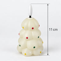 White Christmas tree LED candle measuring 11cm tall