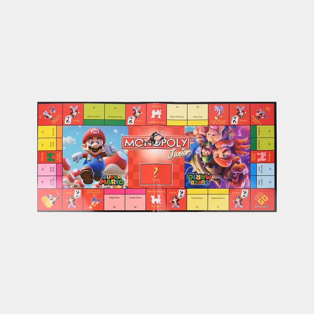 Monopoly Junior Super Mario board, top view